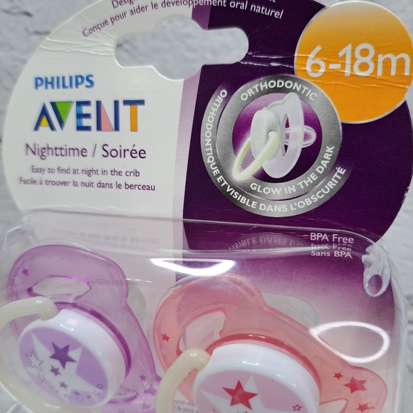 PHILIPS AVENT NIGHTTIME PACIFIERS 'STARZY' GLOW-IN-DARK SOOTHING COMFORT - Picture 8 of 15